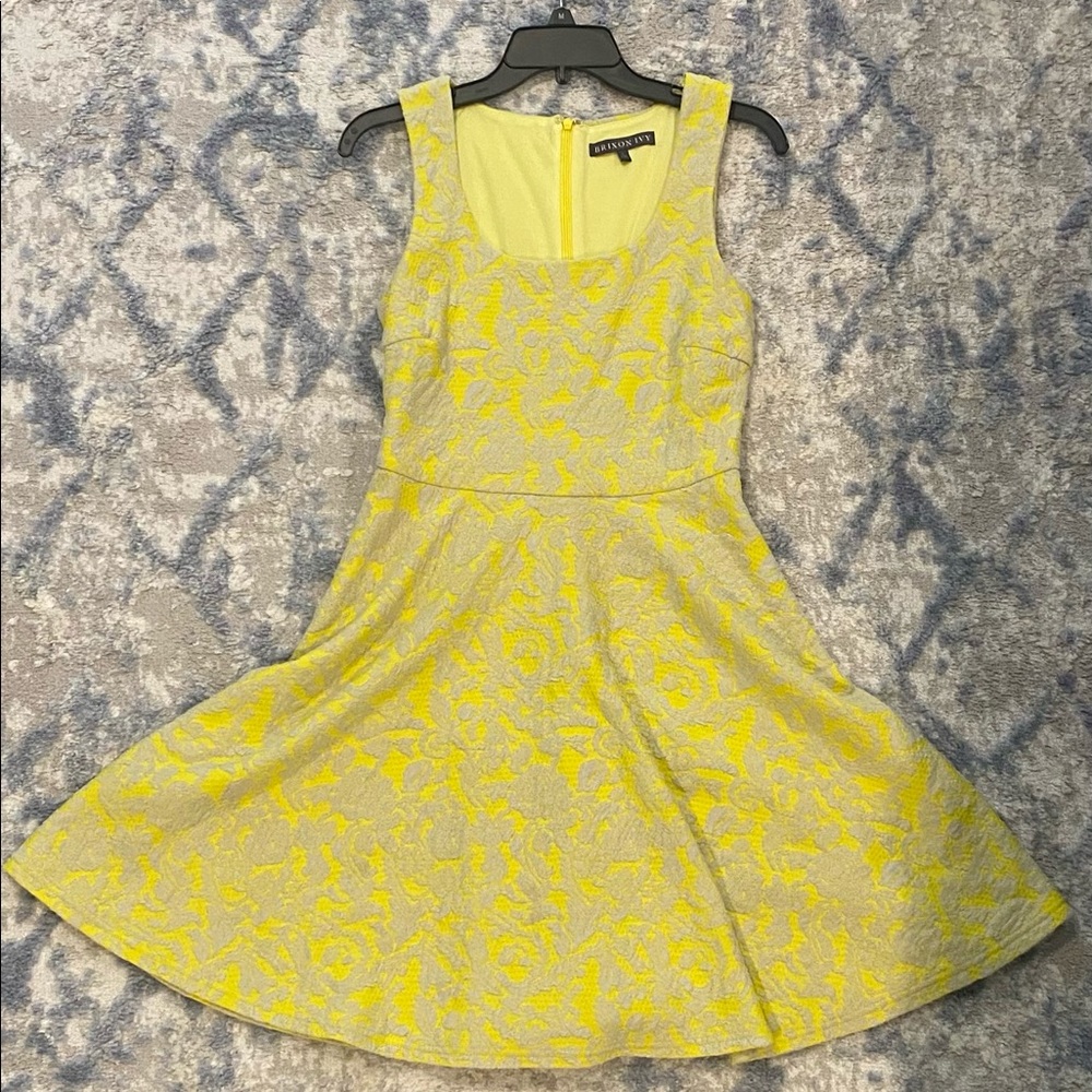 Beautiful yellow and light grey tank dress.